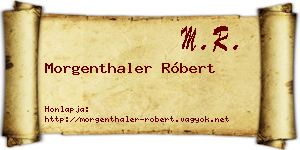 Morgenthaler Róbert névjegykártya